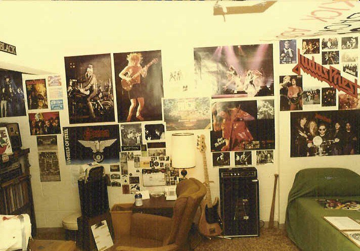 Wade Brooks’s heavy metal bedroom at his dad’s Genesta Walk townhouse in 1981, photograph 13